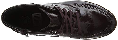 Purple Berry Lace-Up FitFlop Ankle Boots, Women's 8