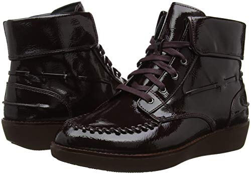 Purple Berry Lace-Up FitFlop Ankle Boots, Women's 8