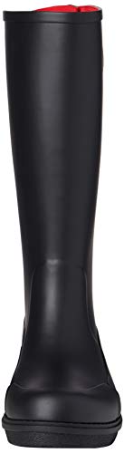 FitFlop Women's Wellington Rain Boot, All Black, 8