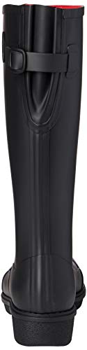 FitFlop Women's Wellington Rain Boot, All Black, 8