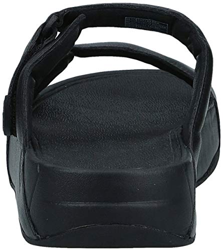 Black Leather FitFlop Men's Gogh MOC Slide Sandal