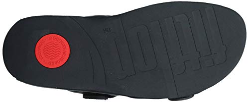 Black Leather FitFlop Men's Gogh MOC Slide Sandal