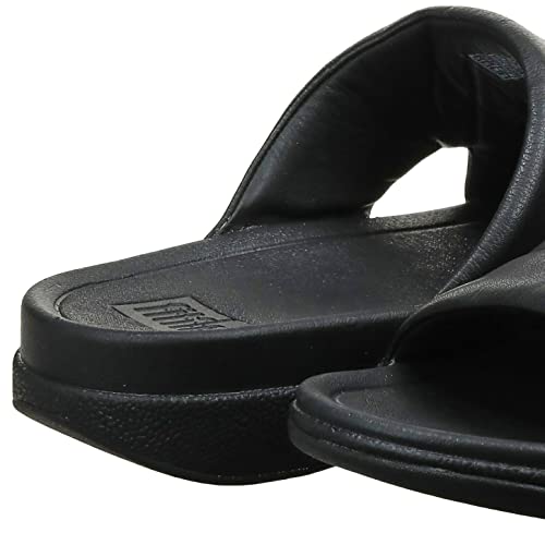 Black Leather Men's FitFlop Slide Sandal US 11