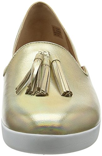FitFlop Women's Loafers, Gold Gold Iridescent, 37