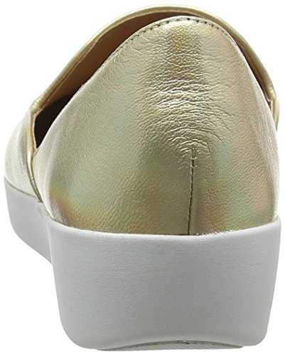FitFlop Women's Loafers, Gold Gold Iridescent, 37