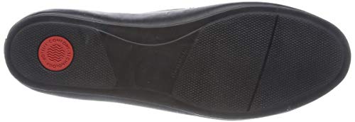 FitFlop Women's Loafer Flat, All Black, 6