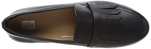 FitFlop Women's Loafer Flat, All Black, 9