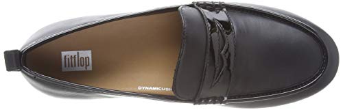 FitFlop Women's Loafer Flat, All Black, 6