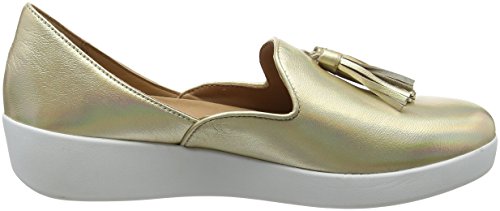 FitFlop Women's Loafers, Gold Gold Iridescent, 37