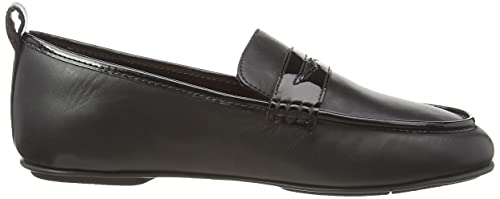 FitFlop Women's Loafer Flat, All Black, 6