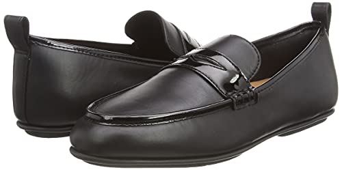 FitFlop Women's Loafer Flat, All Black, 6