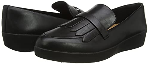 FitFlop Women's Loafer Flat, All Black, 9