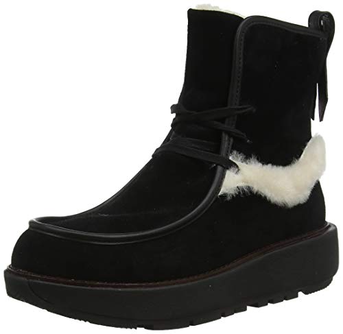 FitFlop Women's Nyssa Suede Ankle Boots, Black All Black 090, 5