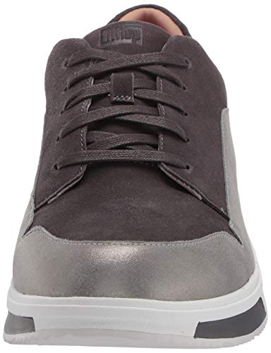 FitFlop Women's Freya Suede Sneakers, Grey, 5 M US