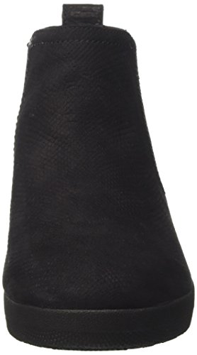 FitFlop Women's Chelsea Boots, Black Black Snake Embossed 394, 5