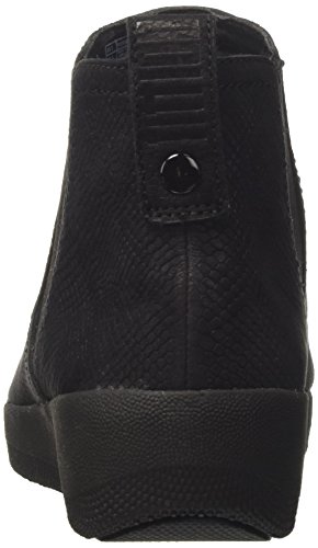 FitFlop Women's Chelsea Boots, Black Black Snake Embossed 394, 5