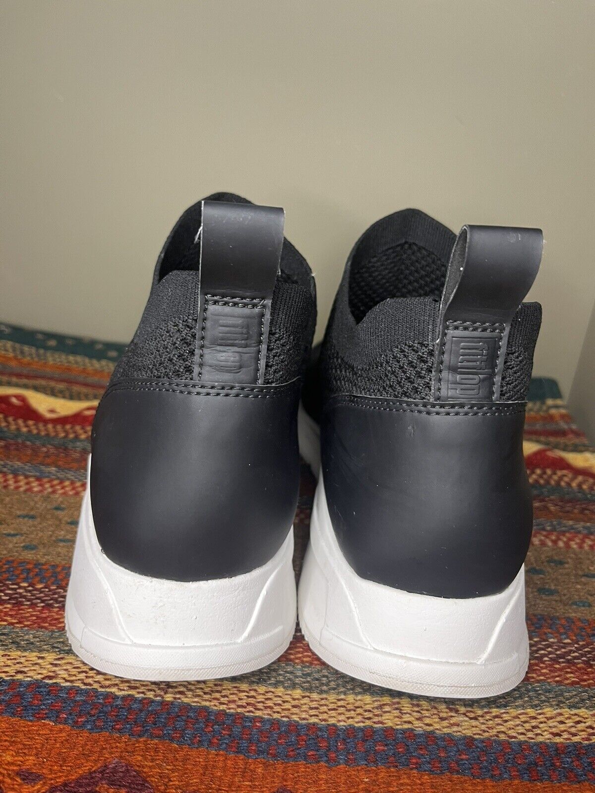 Flitflop mens High Top Knit Black Sneakers Size 13