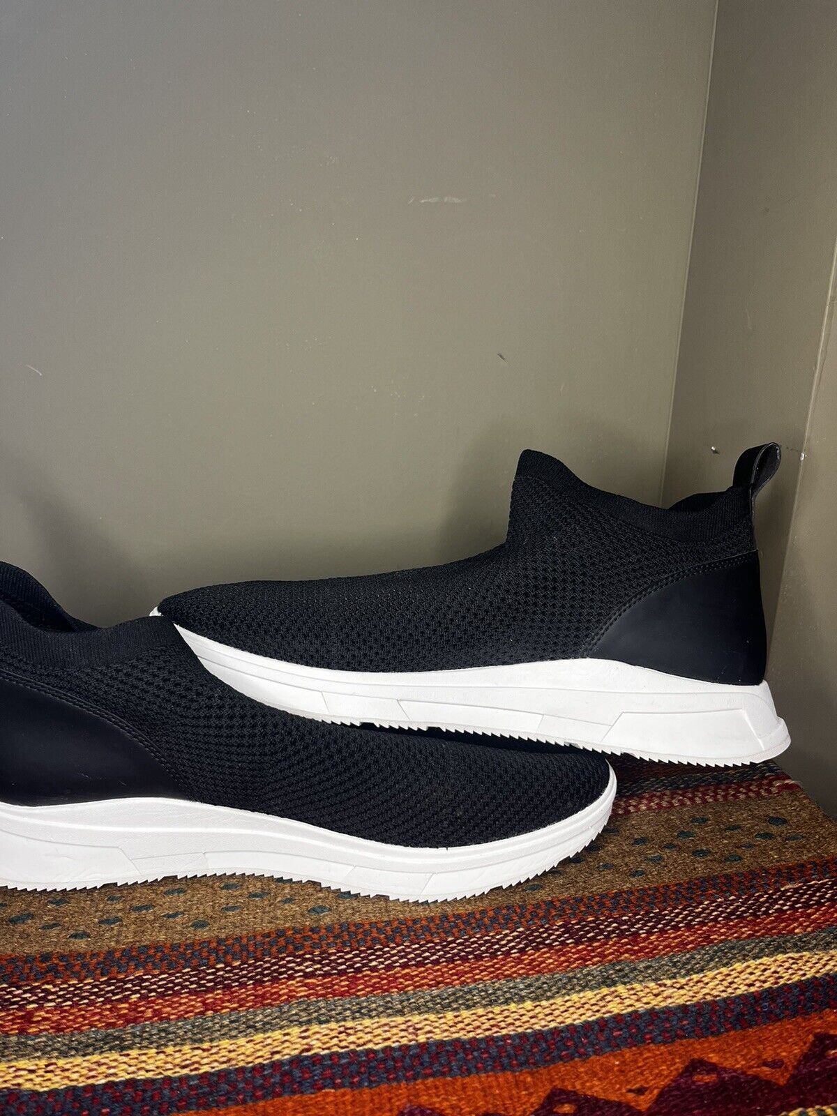 Flitflop mens High Top Knit Black Sneakers Size 13