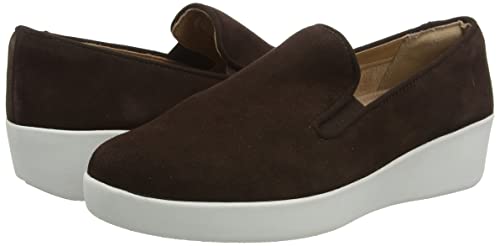 FitFlop Women's Sneaker, Chocolate Brown, 10