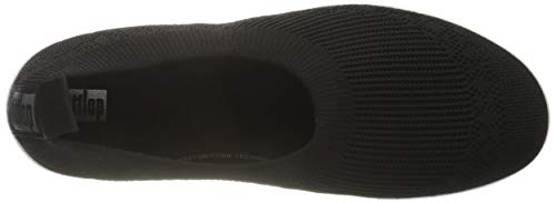 FitFlop Women's Closed Toe Ballet Flats, Black, 10