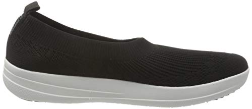 FitFlop Women's Closed Toe Ballet Flats, Black, 10