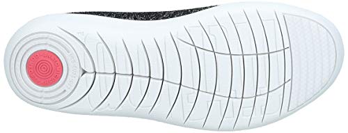 FitFlop New Women's Uberknit Ballerina Flat Black/Soft Grey 8