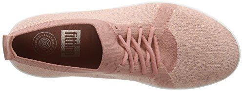 FitFlop Women's Low-Top Sneakers, Cream Silver, 6.5