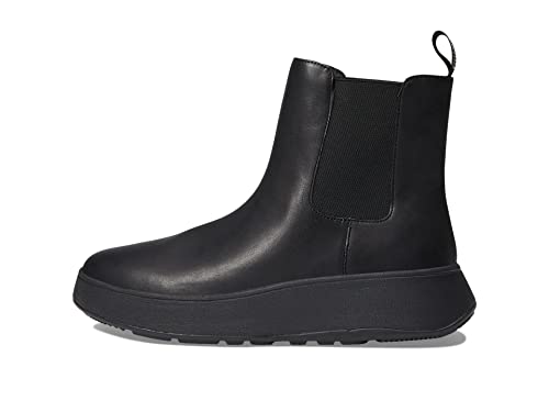 Women's Black Leather Flatform Chelsea Boots by FitFlop