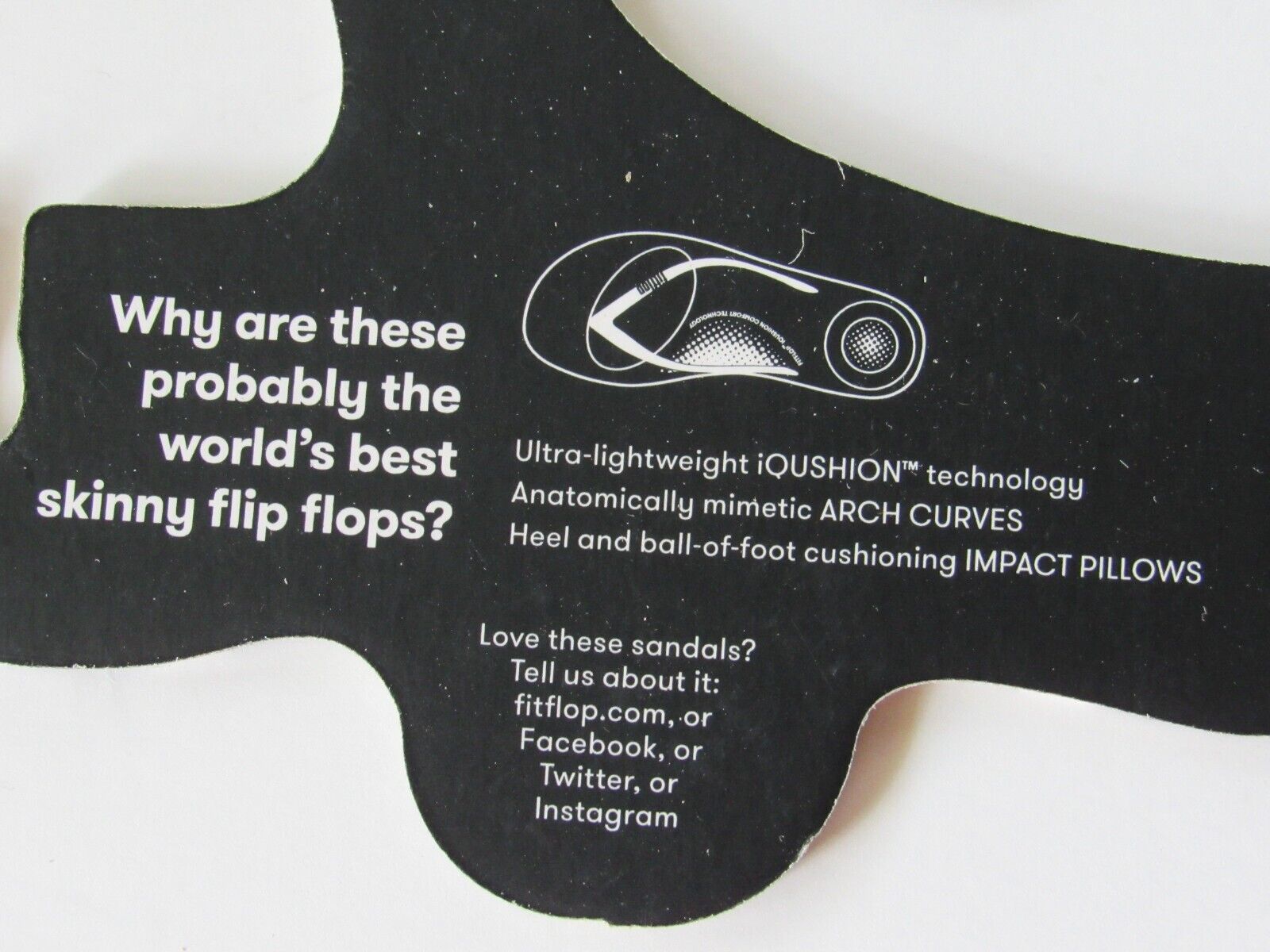 Men's IQushion Flip Flop Sandals: Black/Navy, Sizes 11-12