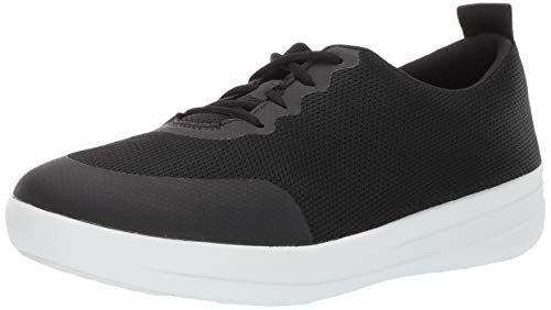 FitFlop Women's F-Sporty Ombre Sneaker, Black, 10 M US