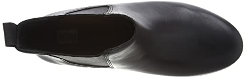 FitFlop Women's sumi Chelsea Boot Waterproof Leather, Black, 7