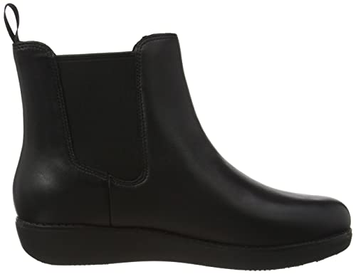 FitFlop Women's sumi Chelsea Boot Waterproof Leather, Black, 7