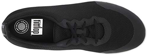 FitFlop Women's F-Sporty Ombre Sneaker, Black, 10 M US