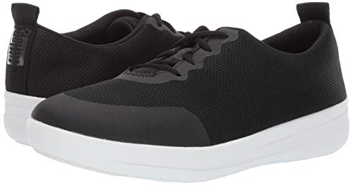 FitFlop Women's F-Sporty Ombre Sneaker, Black, 10 M US