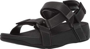 FitFlop Men's Ryker Sandal, Black, 11 M US