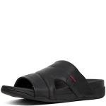 FitFlop Mens Freeway III Slide Sandals, Black, Size 11