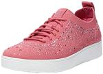 FitFlop Women's Rally Ombre Crystal Knit Sneakers, Deep Pink - 8 M