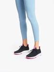 Women's Knit Sports Sneakers with Lace-Up Closure - Black Mix