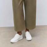 Urban White Leather Rally Sneakers for Women