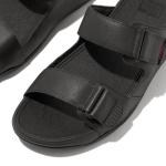 Black Leather FitFlop Men's Gogh MOC Slide Sandal