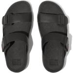 Black Leather FitFlop Men's Gogh MOC Slide Sandal