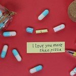 Infmetry Valentines Day Gifts For Her Him Boyfriend Girlfriend Capsule Notes Pills in a Glass Bottle Letter Messages For Couples Men Women (Light Blue 25pcs)