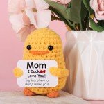 Funny Crochet Duck Gift for Mom & Step Mom