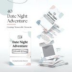 Tryuunion 40 Date Ideas Card Games for Couples Date Night - Unique Date Deck Scratch Off Cards, Gifts for Boyfriend - Romantic Newlywed and Wedding Anniversary Couples Gifts for Him and Her