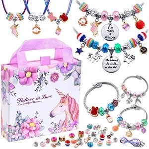 Unicorn Charm Bracelet Making Kit for Girls