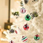 2.36’’ Christmas Balls Ornaments - 30PCS Plastic Christmas Tree Ornaments Balls, 2024 Christmas Ornaments, White Green and Red Hanging Decorations, Shatterproof Ornaments for Christmas