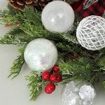 Clear Christmas Ball Ornaments, 30ct 2.36 Inch White Christmas Ornaments Balls for Christmas Tree with Delicate Stuff Shatterproof Hanging Xmas Tree Baubles Decorations for Wedding Christmas
