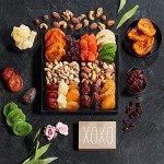 Holiday Christmas Dried Fruit & Nuts Gift Basket Arrangement Platter, Gourmet Food Snack Box, Thanksgiving Gift Basket, Birthday Care Package, Healthy Kosher - Her Him - 12 Snackberry Assortment (Single)