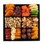 Holiday Christmas Dried Fruit & Nuts Gift Basket Arrangement Platter, Gourmet Food Snack Box, Thanksgiving Gift Basket, Birthday Care Package, Healthy Kosher - Her Him - 12 Snackberry Assortment (Single)