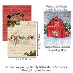 Silly Goose Gifts Stink Stank Stunk Wall Art Prints - Christmas Bathroom Art - Funny Wall Art - Festive and Colorful Designs with Darling Graphics - 8 x 10 in, No Frames Included - Set of Four
